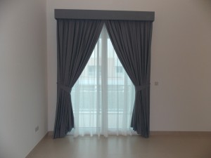 American Curtains and Chiffon with Pelmet                    