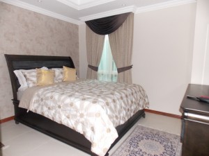 Curtain & Sheer with Design & Wallpaper of Bed Room..  