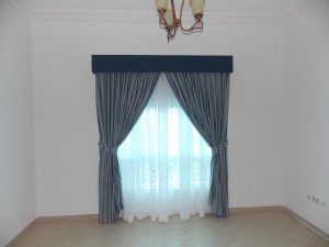 Curtain & Sheers with Pelmet of Bed Room                    