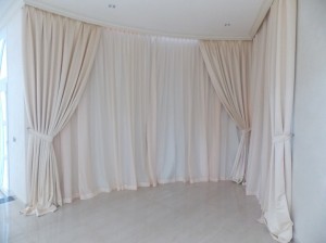 Curtains  of Living  Room in Nad Al Sheba, Dubai