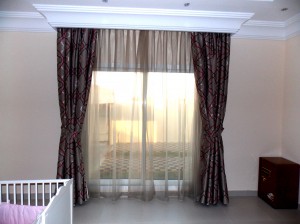 Curtains and Sheers of Bed Room in Al Barsha South Project Dubai        