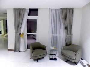 Curtains and Sheers of Living Room in Dubai Marina 23     