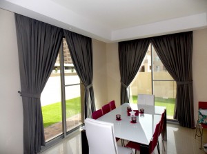 Curtains of Dining Room in Silicon Oasis, Dubai