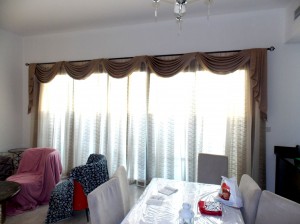 Curtains with design of Living  Area in Sufouh Dubai           