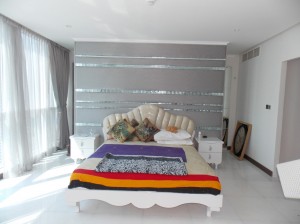 Curtains, Sheers and Head board  of Master Bed  Room in Dubai Marina 23  