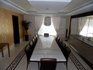 Curtains of Dining Area in Emirates Hill, Dubai