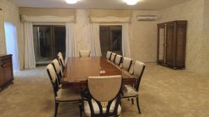 Curtains with Pelmet, Carpet & Dining table with chairs