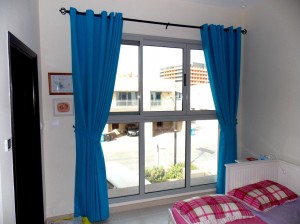 Eyelets  Curtains of Boys Room in Silicon Oasis, Dubai