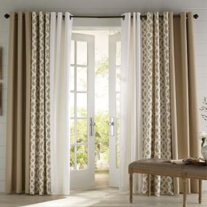 Eyelets Curtain Panels of Living Area