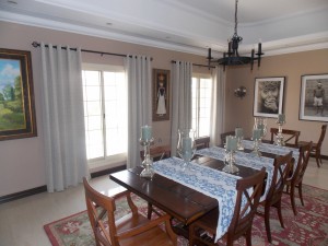 Eyelets Curtains of Dining Room in Al Barsha                    