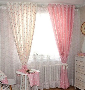 Eyelets Curtains with Sheer of Kids room