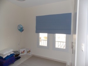 Roman Blinds of Bedroom in Spring Dubai  