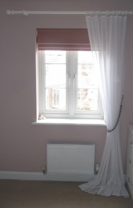 Roman Blinds with Eyelets Sheer Curtains