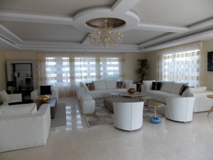 Sheers Curtains of Living Area in Emirates Hill, Dubai