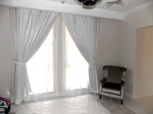 the Curtains and Sheers of Bed Room in Al Barsha     